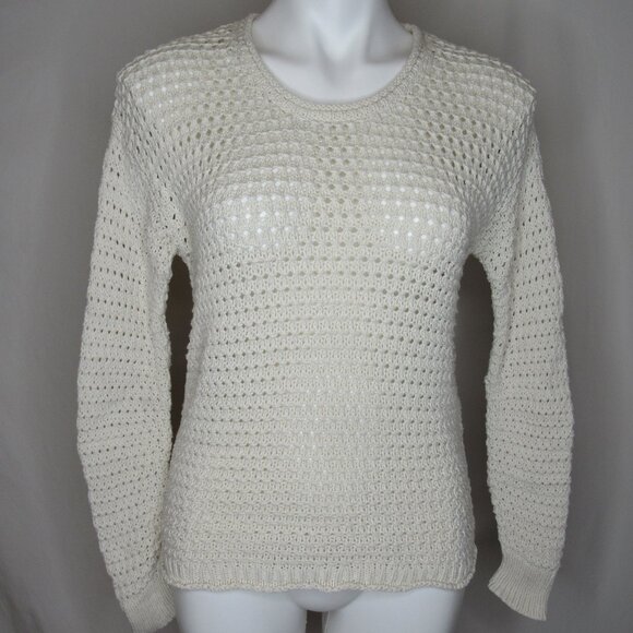 Madewell Open Stitch AUSTEN Sweater Ivory White Women's XXS XXSmall - Picture 1 of 8